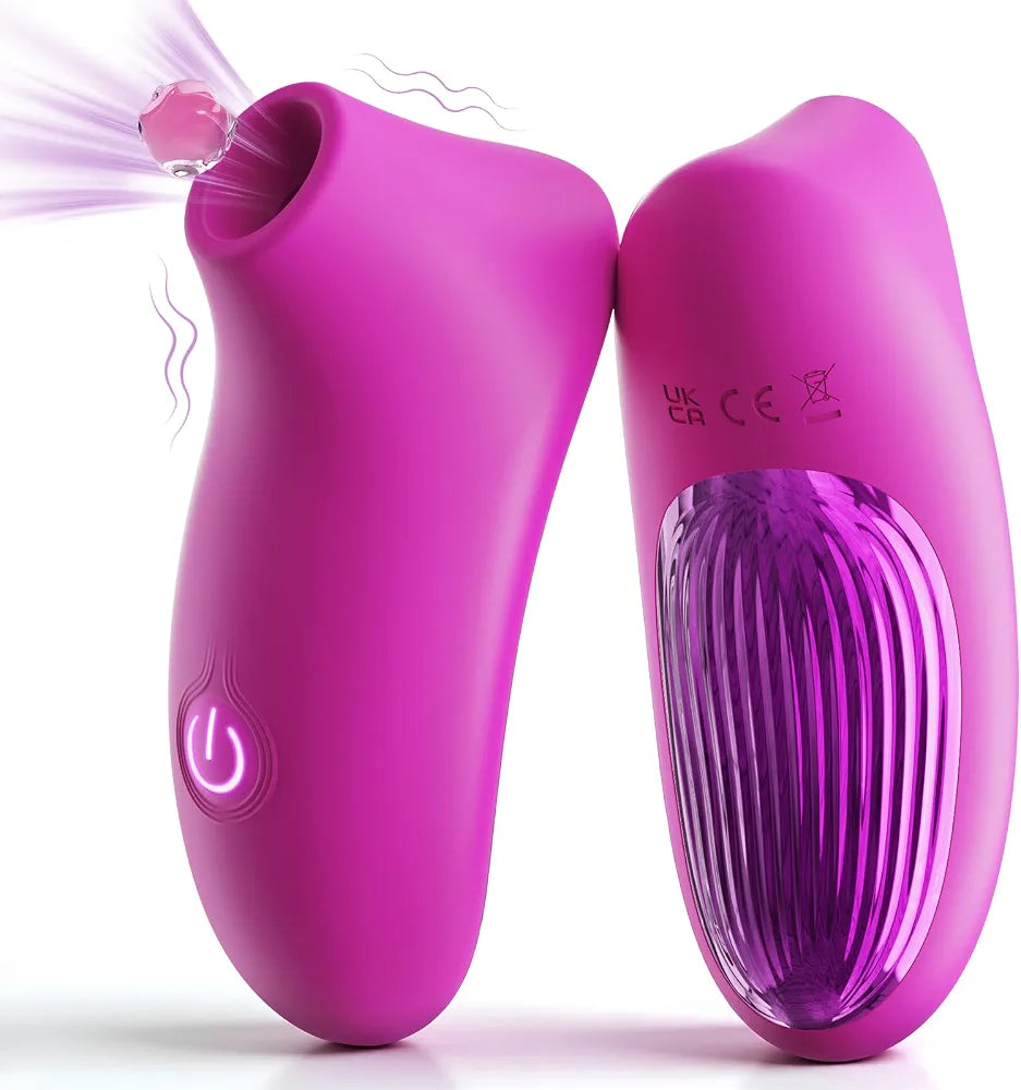 Rose Air-Pulse Clitoral Suction Vibrator with 10 Modes - Waterproof Oral Stimulator