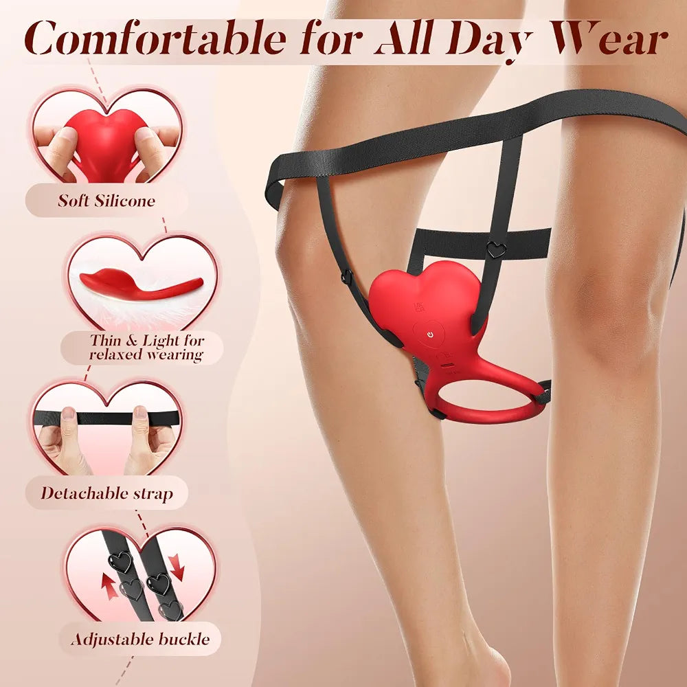 Dual-Stimulation Wearable Remote-Controlled Couples Vibrator with 10 Vibration Modes