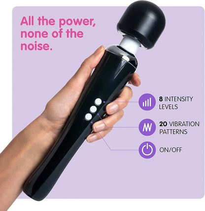 Oliver James Rechargeable Wand Massager - 160 Intensity Settings, Waterproof Silicone Personal Stimulator