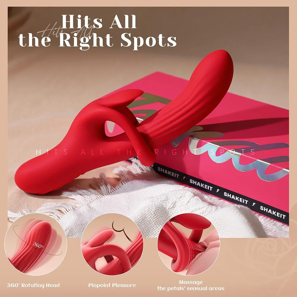 Toendi Rabbit G-Spot Vibrator with 9 Thrusting and 9 Vibration Modes for Clitoral Stimulation