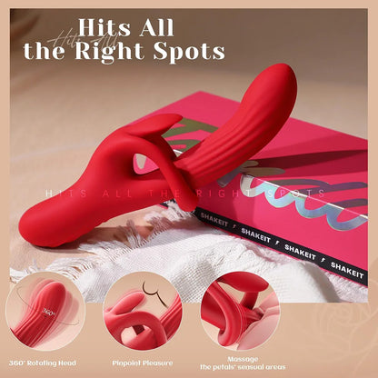 Toendi Rabbit G-Spot Vibrator with 9 Thrusting and 9 Vibration Modes for Clitoral Stimulation