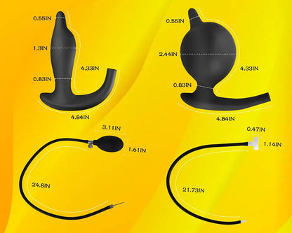 Inflatable Anal Cleaning and Expansion Device for Beginners and Advanced Users, Black