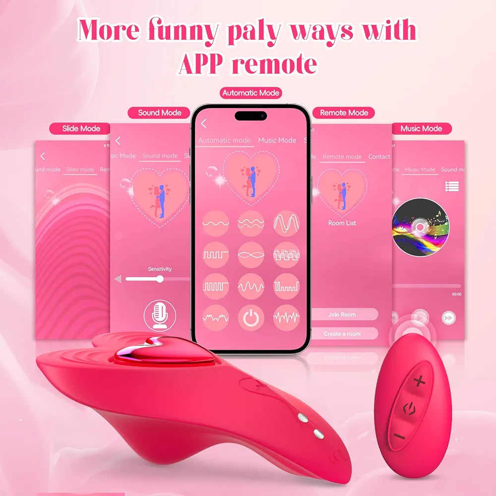 App-Controlled Wearable Remote Vibrating Panties for Couples with 10 Vibration Settings