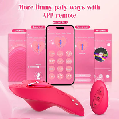 App-Controlled Wearable Remote Vibrating Panties for Couples with 10 Vibration Settings