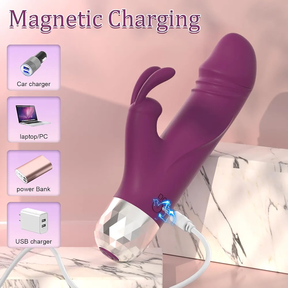 12-Mode Silicone G-Spot and Clitoral Vibrator for Targeted Pleasure