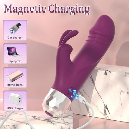 12-Mode Silicone G-Spot and Clitoral Vibrator for Targeted Pleasure