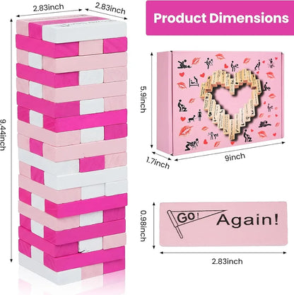 Couples Intimate Stacking Tower and Sex Dice Game Set
