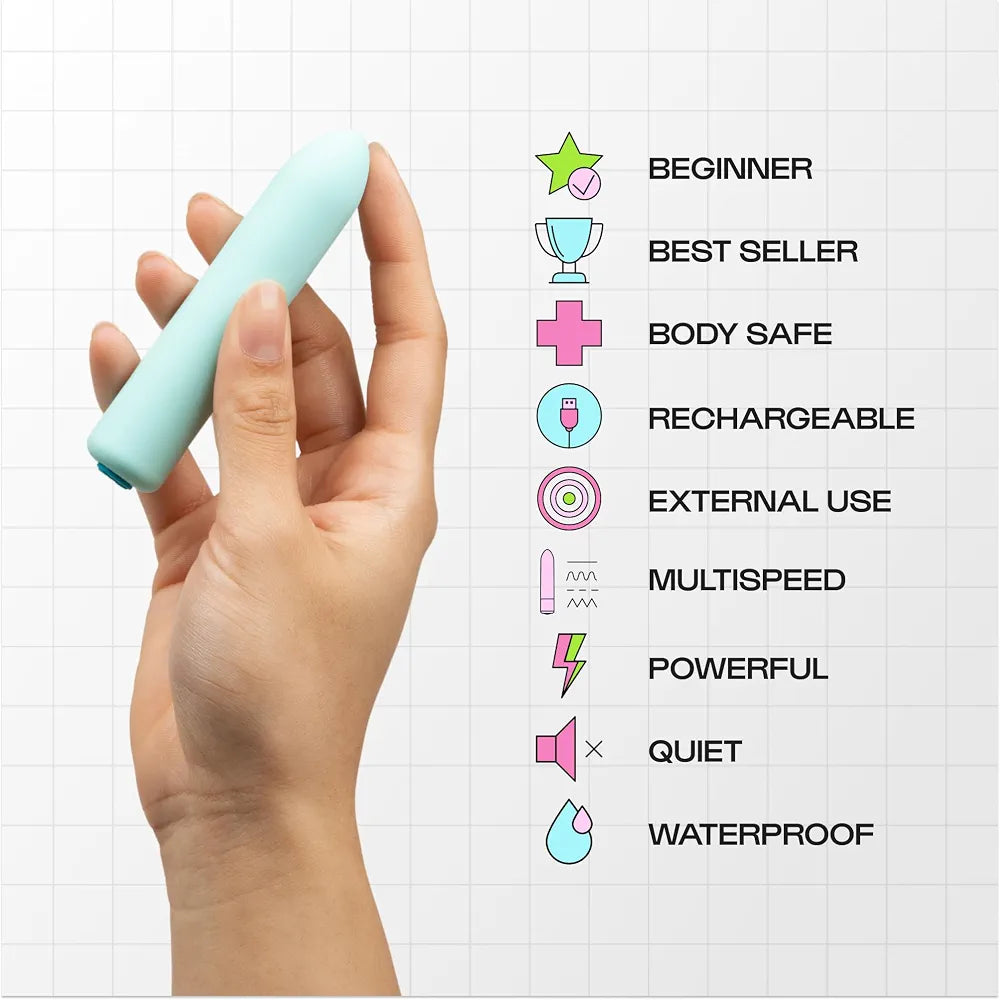Unbound Zip USB Rechargeable Mini Bullet Massager – Compact, Multi-Speed Personal Massager with Powerful Tungsten Steel Motor