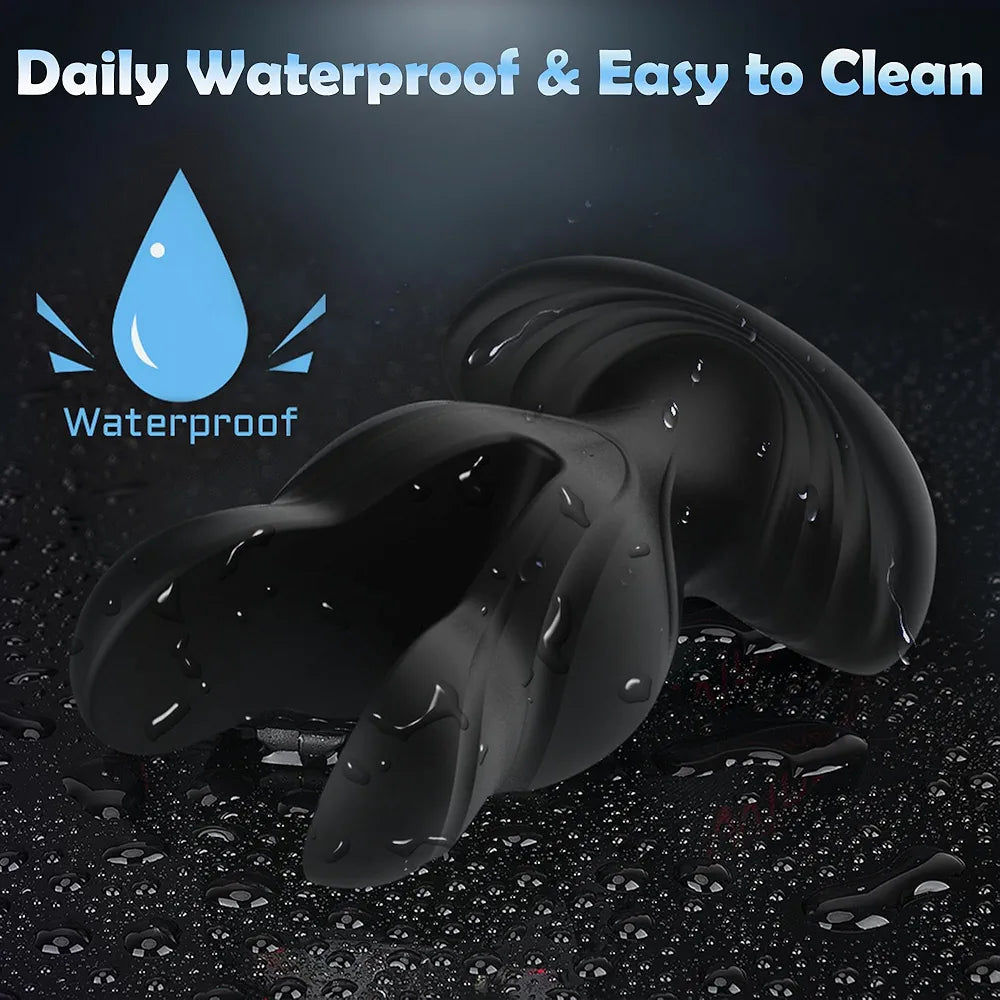 Remote-Controlled Expanding Prostate Massager with 8 Vibration and E-Stim Modes