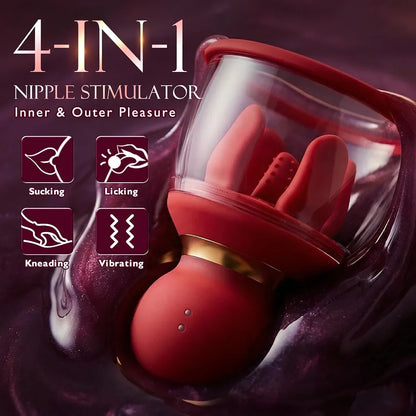 10-Mode Silicone Nipple Sucker and Clitoral Stimulator Massager