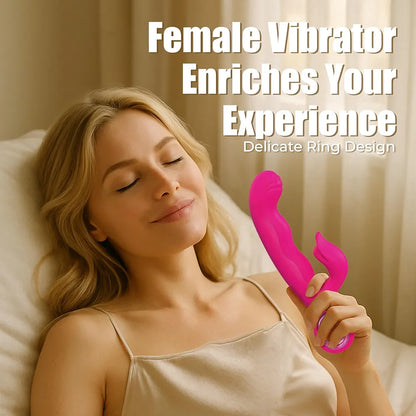 7-Mode Thrusting & Vibrating 3-in-1 G-Spot Dildo & Clitoral Stimulator - 8.3 Inch