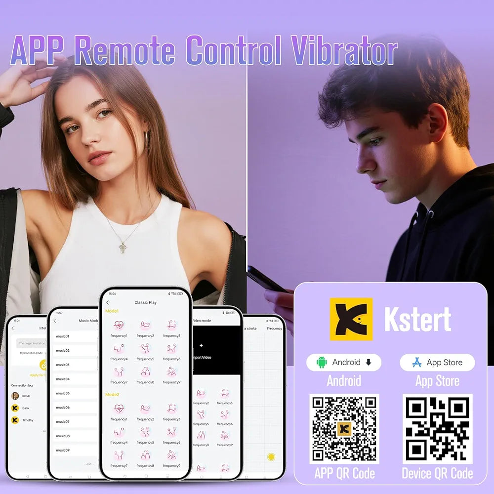 Discreet App-Controlled Wearable G-Spot & Clitoral Vibrator for Couples