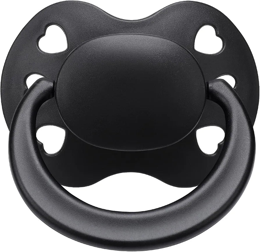Large Silicone Adult Pacifier for Anxiety Relief - Heart-Vent Shield Binky for Sleep and Stress Management
