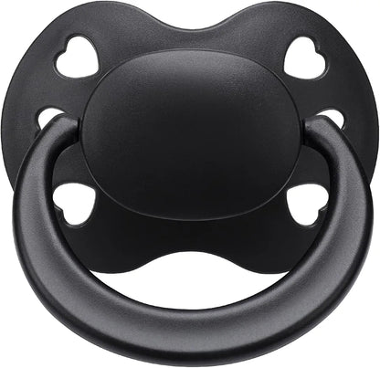 Large Silicone Adult Pacifier for Anxiety Relief - Heart-Vent Shield Binky for Sleep and Stress Management