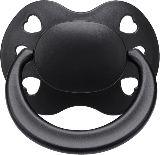 Large Silicone Adult Pacifier for Anxiety Relief - Heart-Vent Shield Binky for Sleep and Stress Management