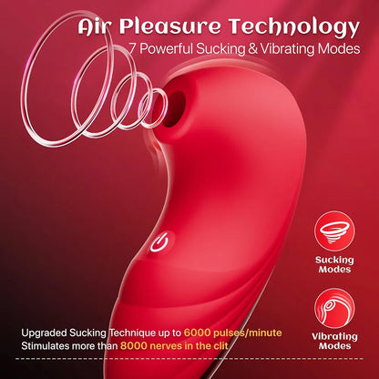 Rose Clitoral Suction Vibrator - 7 Mode Stimulating Sex Toy for Women