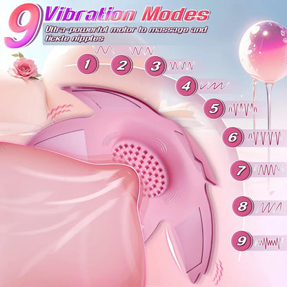Adhesive Vibrating Nipple Stimulator for Enhanced Sensitivity