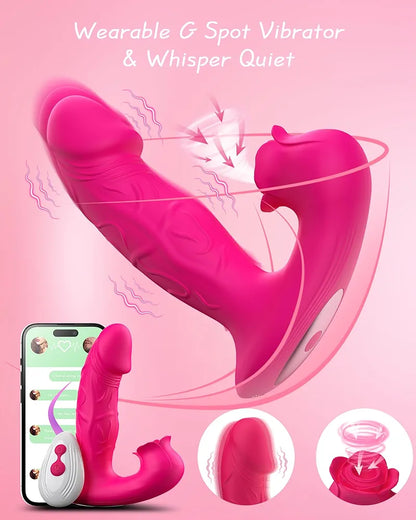 Rose-Shaped Remote Controlled G-Spot and Nipple Stimulator with 9 Vibration Modes