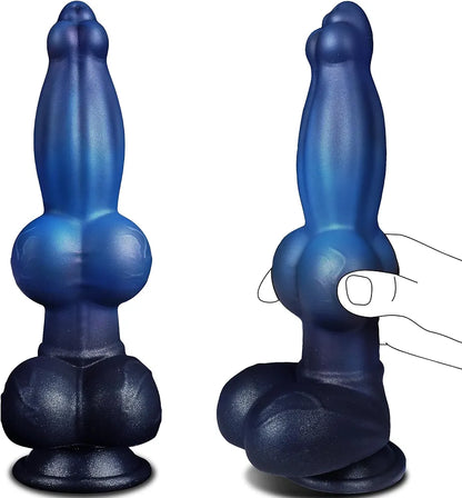 9.6" Monster Fantasy Knot Dildo with Suction Cup - Realistic Dragon, Horse, and Wolf Hybrid Design