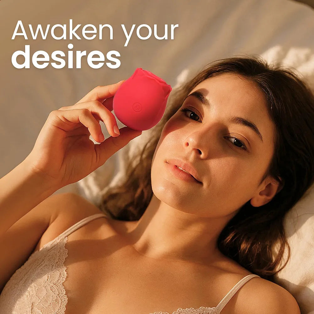 Rose-Shaped Clitoral Suction Vibrator with Multi-Mode Stimulation