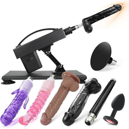 Professional Automatic Thrusting Sex Machine with Suction Cup and 3 XLR Attachments