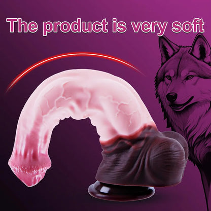 11.4" XL Realistic Knotted Horse Dildo with Suction Cup - Silicone Fantasy Monster Toy