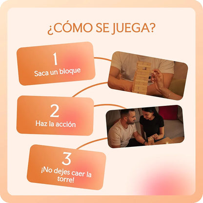 Spanish Adult Tower Game: 54 Spicy Relationship Challenges for Couples Date Night