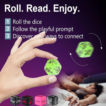 Glow-in-the-Dark Romantic Couples Dice Game for Date Night