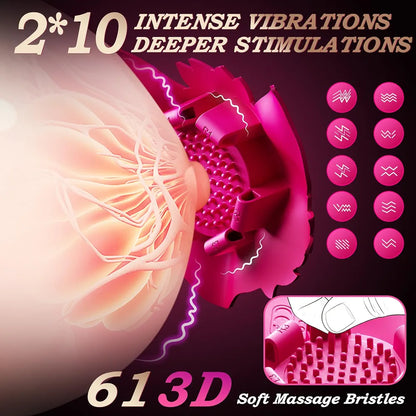 Remote-Controlled Wearable Silicone Nipple Vibrator with 10 Vibration Modes