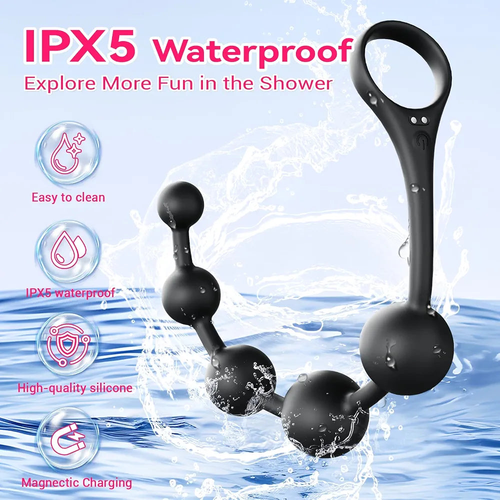14.5-Inch Remote-Controlled Vibrating Anal Plug and Prostate Massager with 9 Modes