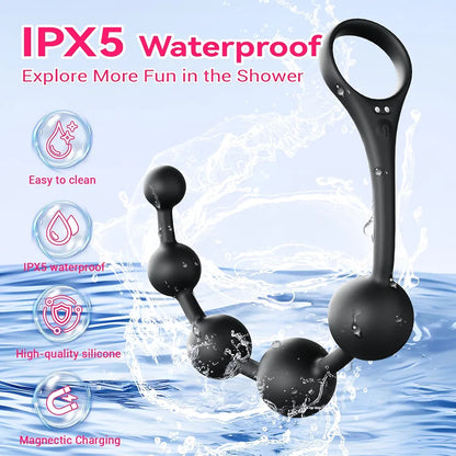 14.5-Inch Remote-Controlled Vibrating Anal Plug and Prostate Massager with 9 Modes