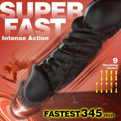 Advanced 6-in-1 App-Controlled Prostate Massager and Thrusting Anal Vibrator with Cock Ring