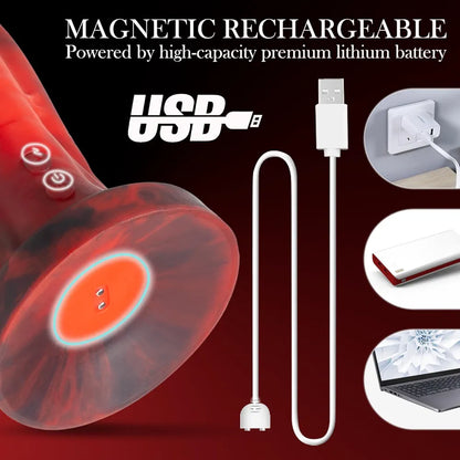 Realistic 8.7-Inch Vibrating Dildo with 8 Modes and Suction Cup Base
