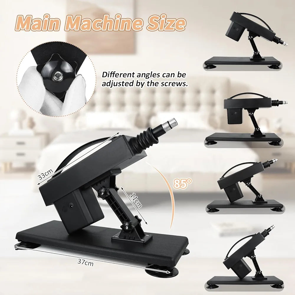 Automatic Thrusting Dildo Machine with 3 XLR Attachments and Suction Cup Base
