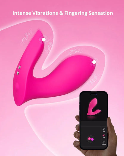LOVENSE Flexer Wearable App-Controlled Butterfly Vibrator for Clitoral and G-Spot Stimulation
