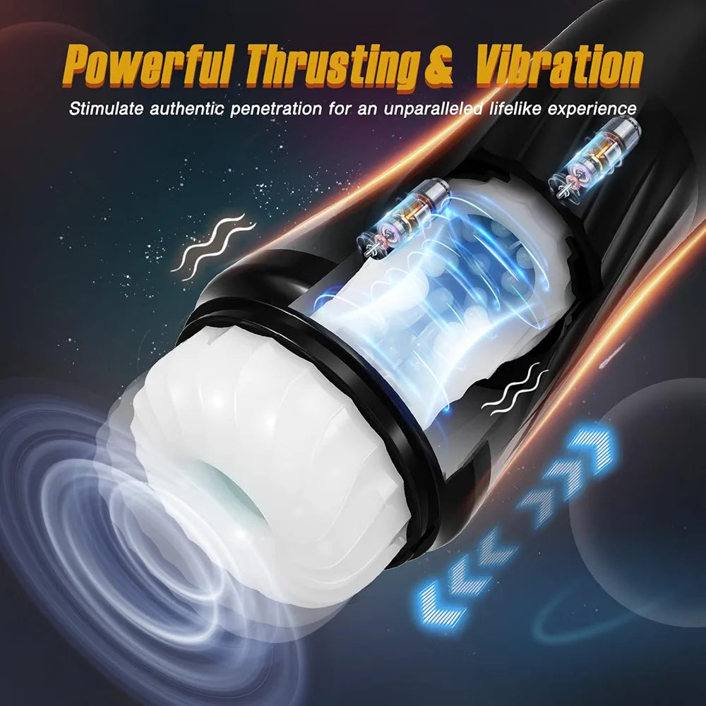 Tracy's Dog Automatic Male Masturbator with Heating, Vibration, and Thrusting Modes