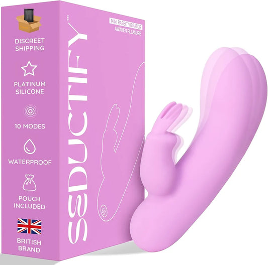 SEDUCTIFY Premium Silicone Dual-Stimulation Rabbit Vibrator with 10 Modes