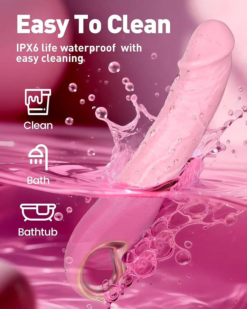 9-Inch Thrusting G-Spot Vibrating Dildo with 10 Vibration Patterns and 3 Thrusting Modes - Waterproof Adult Toy for Couples