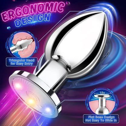 App-Controlled Vibrating Anal Butt Plug with Prostate Massager and Remote