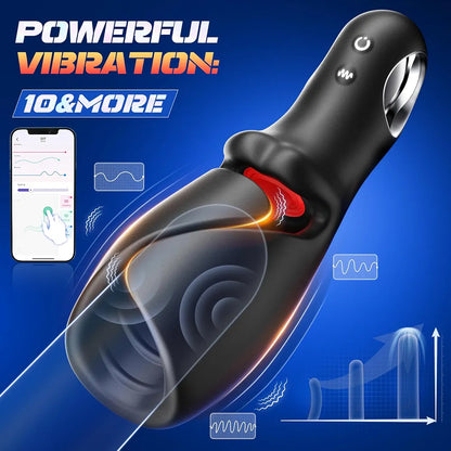 EINSEO Smart App-Controlled Male Masturbator with Tongue Licking and 10 Vibration Modes