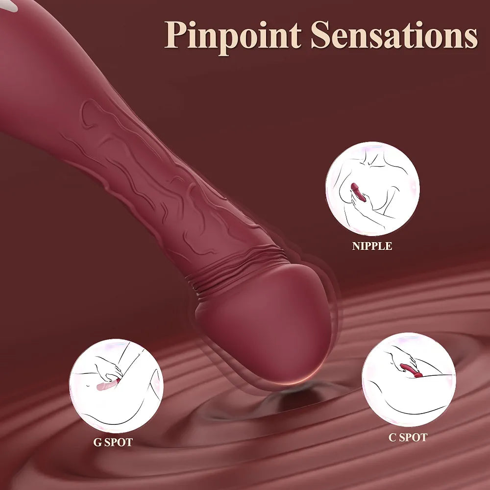 4.7-Inch Realistic G-Spot Vibrator with 10 Vibration Modes for Clitoral Stimulation