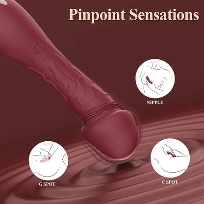 4.7-Inch Realistic G-Spot Vibrator with 10 Vibration Modes for Clitoral Stimulation