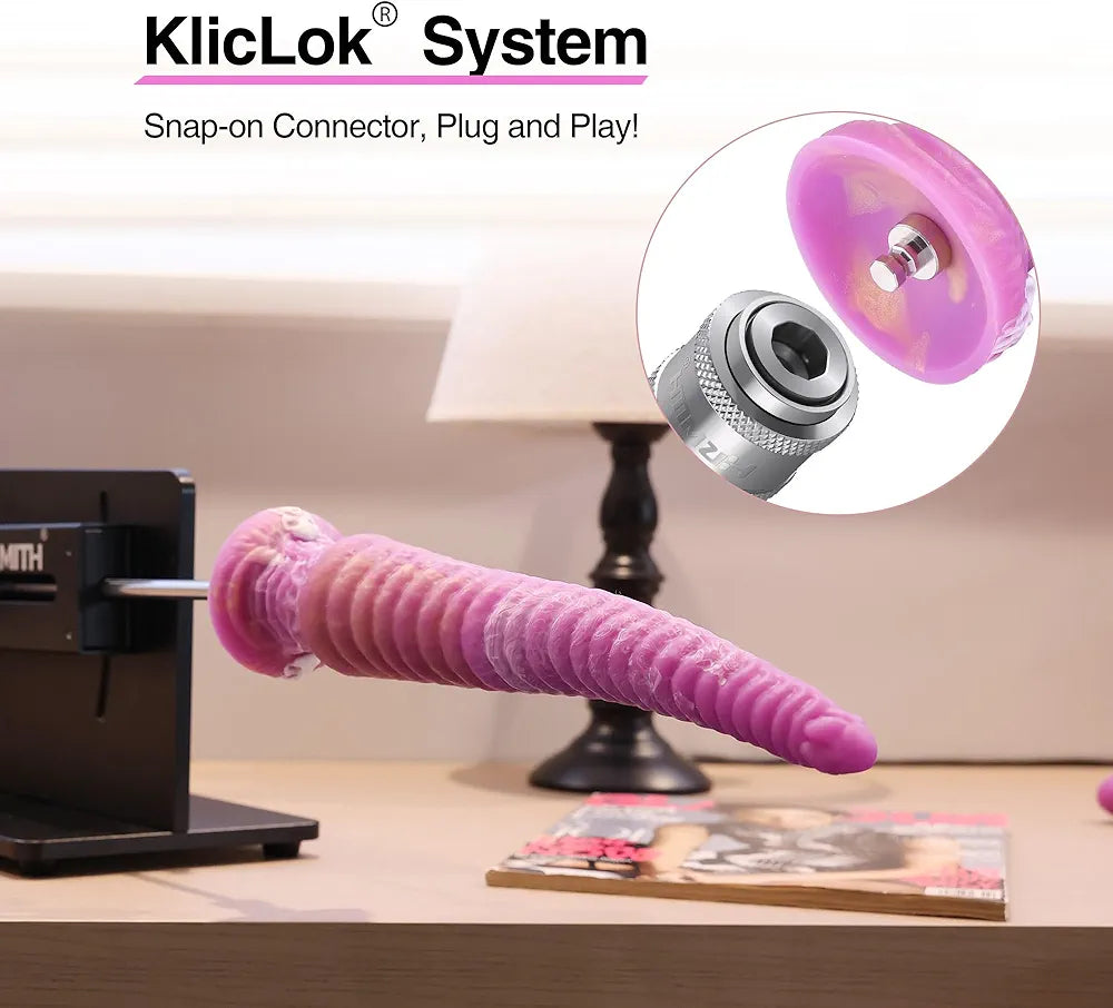 Hismith 11.6-Inch Silicone Fantasy Tentacle Toy with 10.85-Inch Insertable Length and KlicLok System