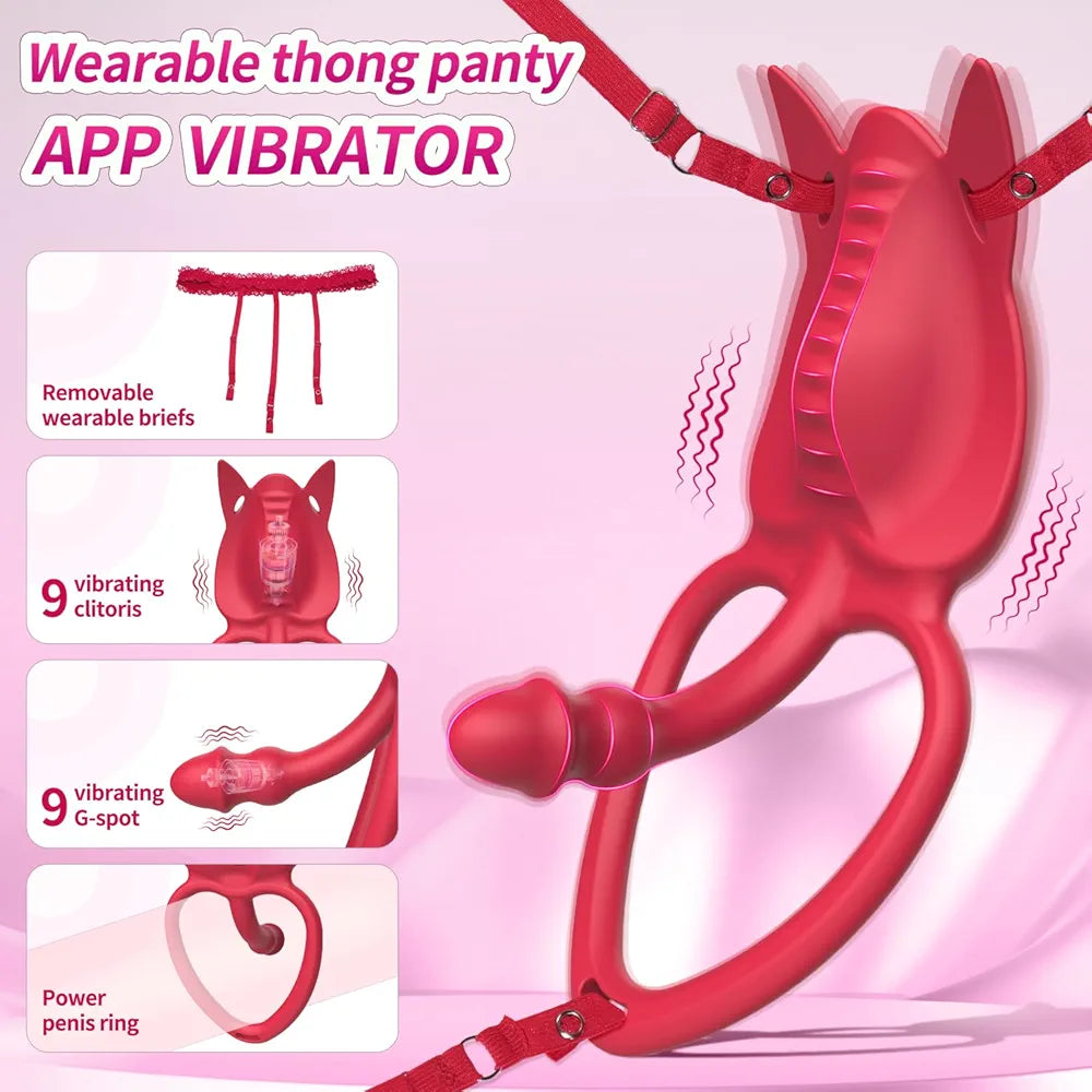 Remote-Controlled Wearable Couples Vibrator with App Connectivity and Multi-Function Stimulation
