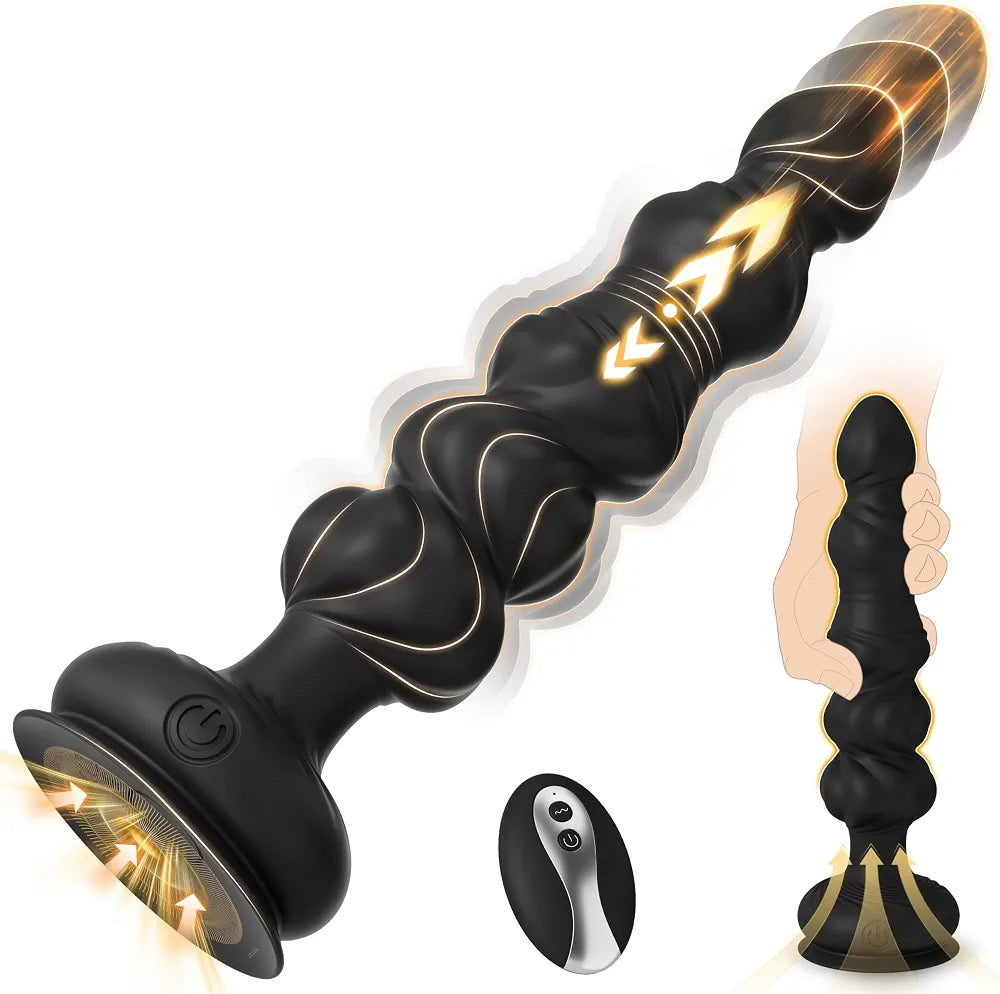 Remote-Controlled Vibrating Prostate Massager and Butt Plug for Couples