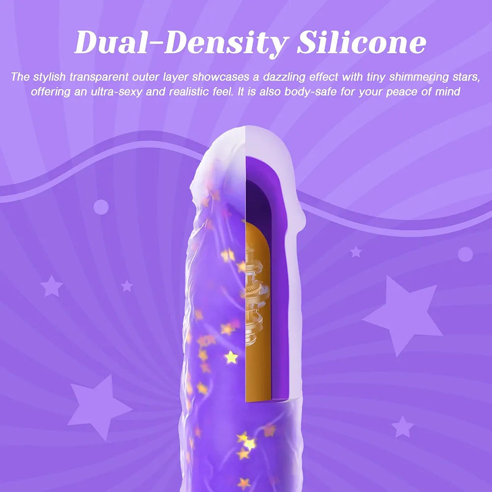 Realistic 9.25-Inch Heated Thrusting G-Spot Vibrator with Remote and Suction Base