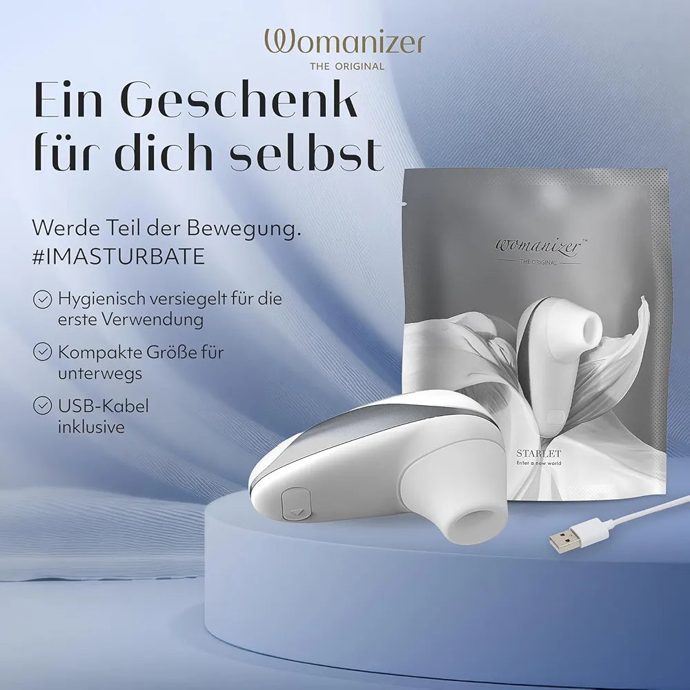 Womanizer Starlet Rechargeable Clitoral Suction Vibrator with 4 Intensity Levels