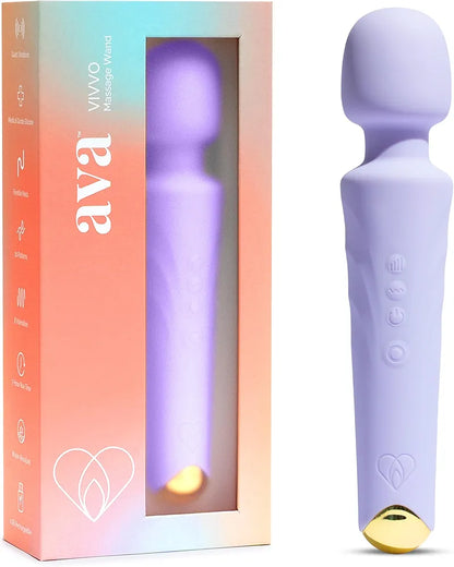 Ava Premium Purple Clitoral Vibrator - 6-Hour Battery, Waterproof Silicone, Multi-Speed Couples Toy