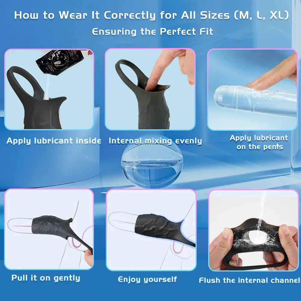 Premium Silicone Vibrating Penis Sleeve and Cock Ring for Enhanced Stimulation