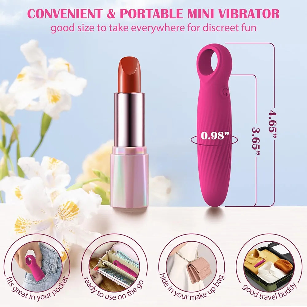 Lvhua Mini Bullet Vibrator - 10-Speed Quiet Silicone Personal Massager for Women